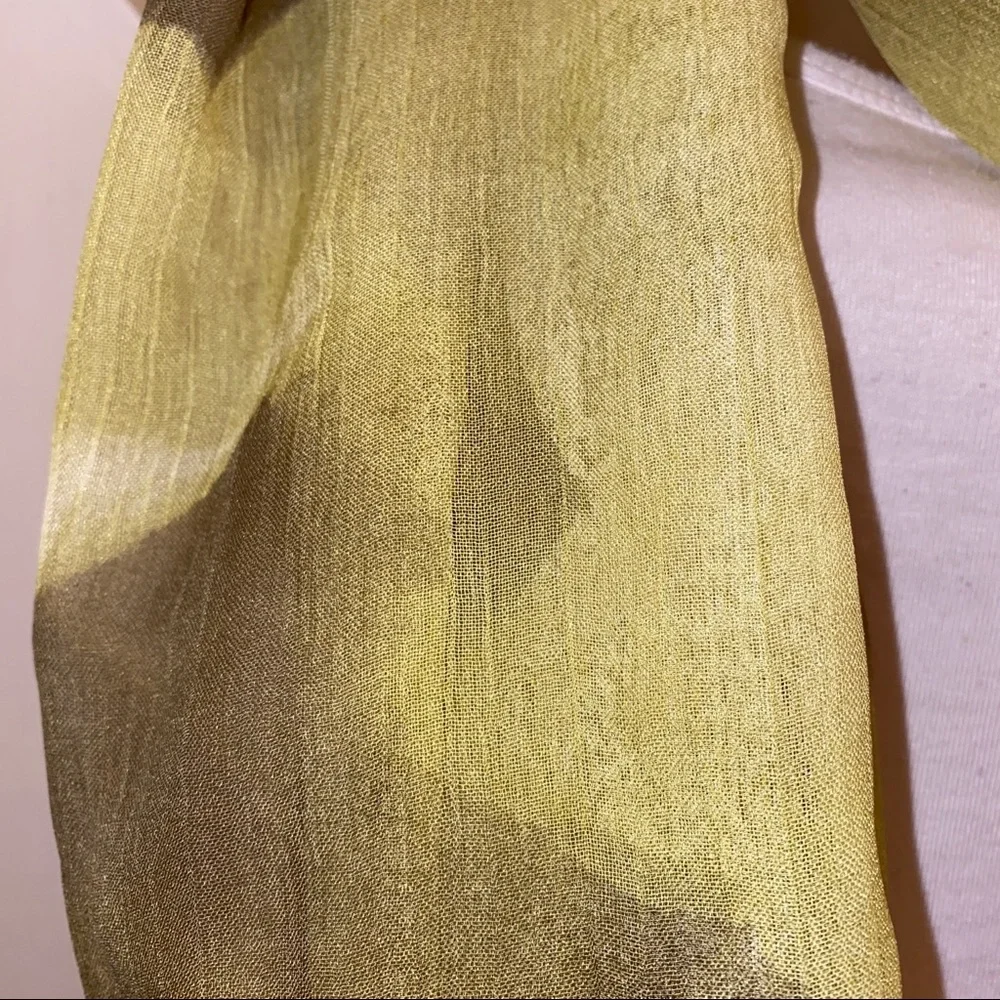 Green Mortada Scarf Ombré Shades 68 X 22 Inches Rectangle Wrap Hijab Lime Head - Picture 9 of 9